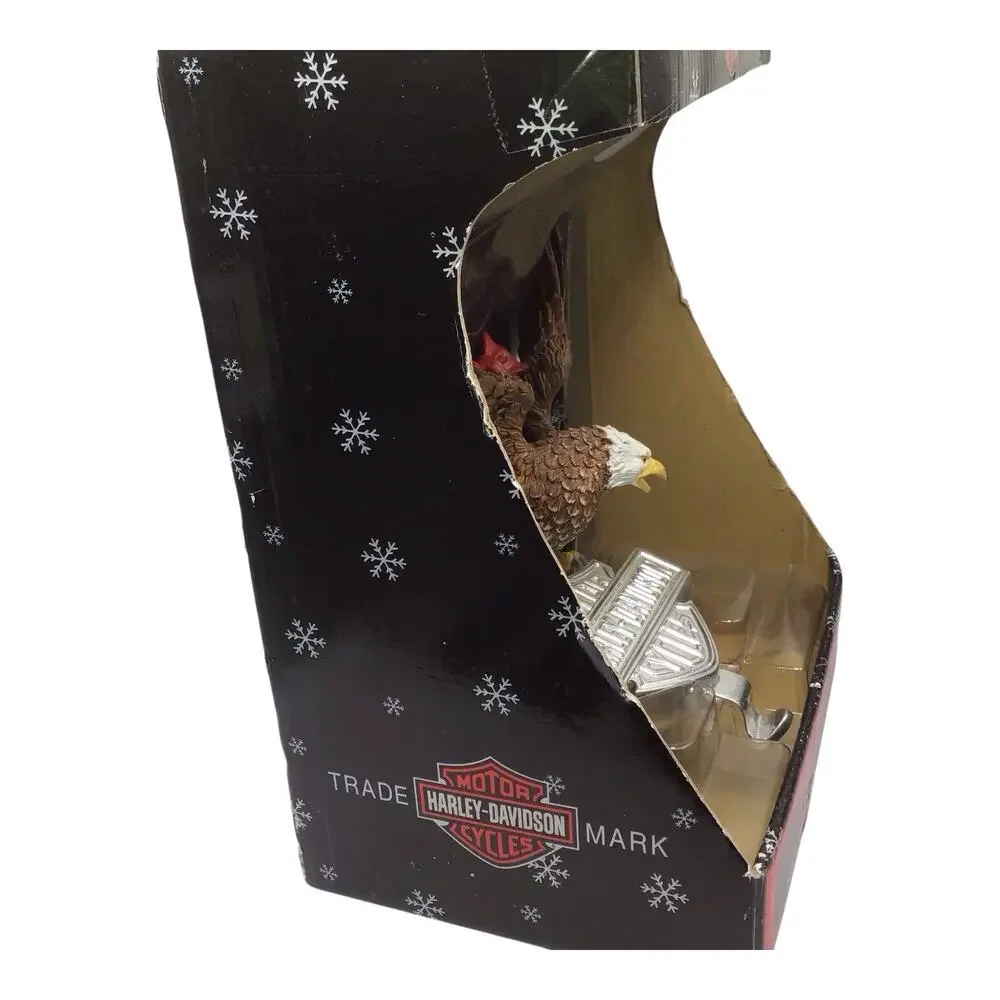 Harley-Davidson 2002 Eagle Christmas Stocking Holder Shelf Sitter NIB